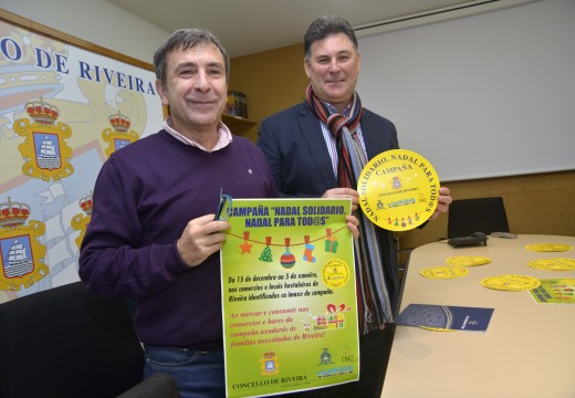 Empresarios e concello de Riveira alíanse no lanzamento dunha Campaña Solidaria para que ningún veciño se quede sen Nadal